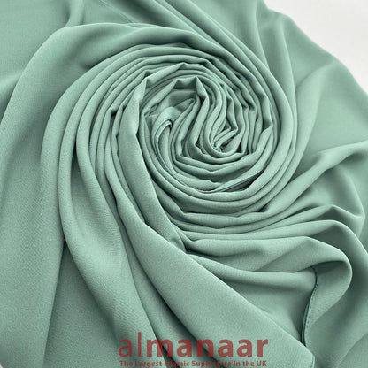 Premium Quality Madina Silk Plain Hijab-Mint-almanaar Islamic Store