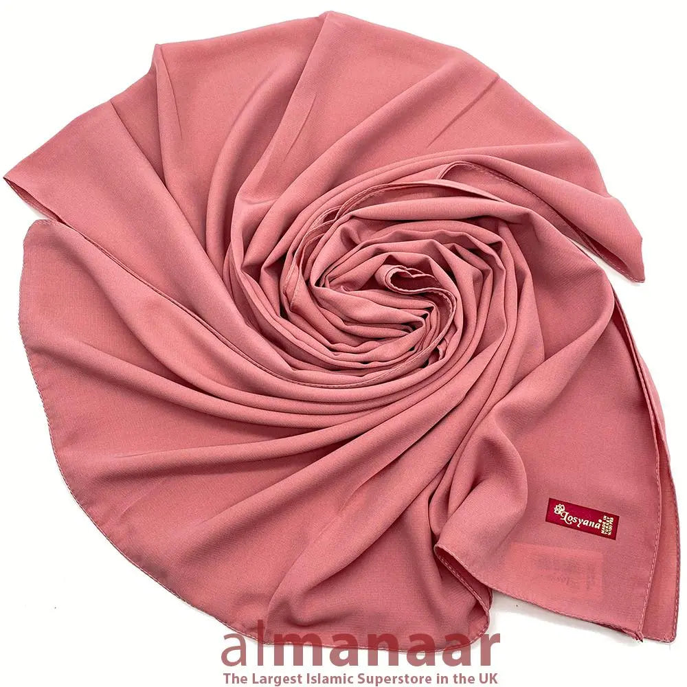 Premium Quality Madina Silk Plain Hijab- Soft Pink-almanaar Islamic Store