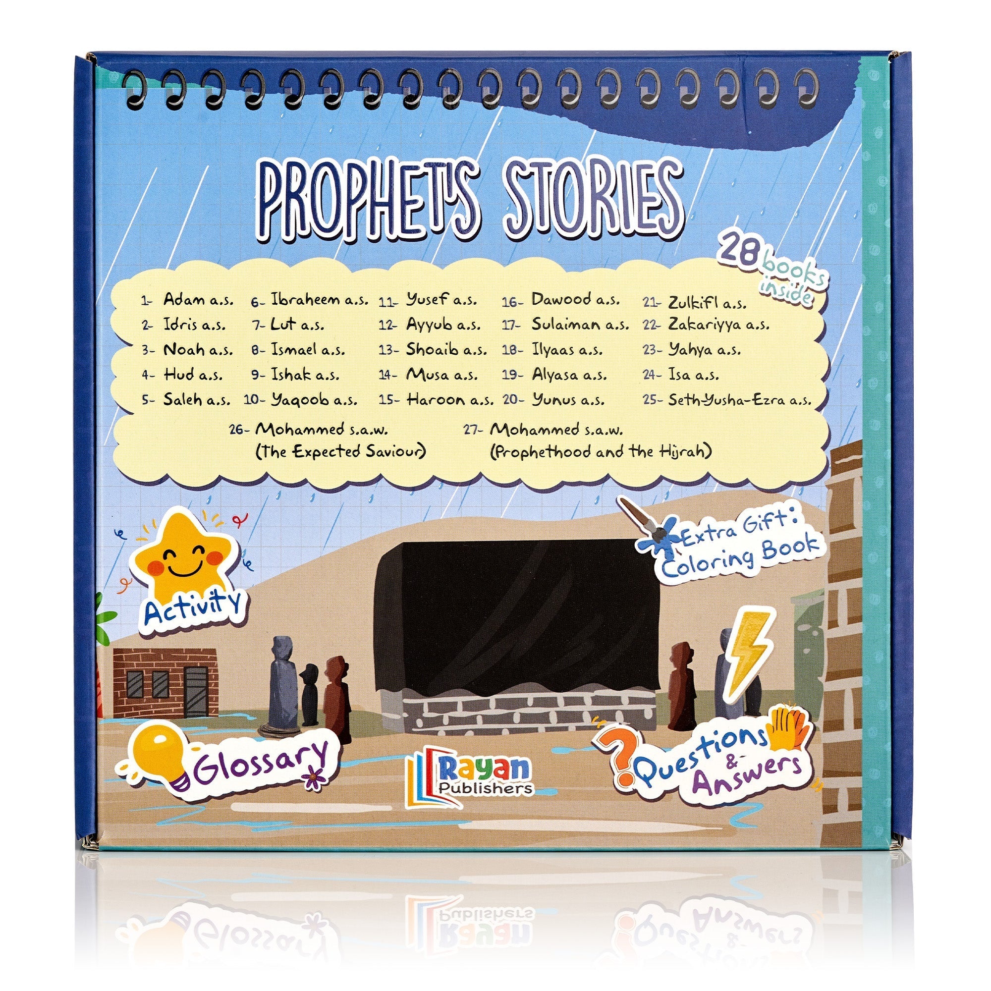 Prophet's Stories - 28 Books Set for Children (Stories, Activities, Glossary, Q&A)-almanaar Islamic Store