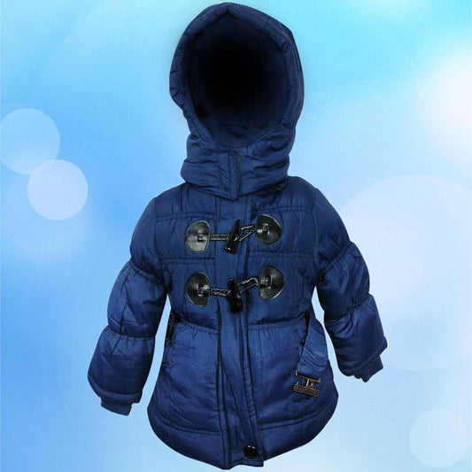 Puffer winter jacket in blue-almanaar Islamic Store