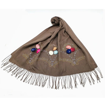 Exclusive Hijab Pure Cashmere - Brown - almanaar Islamic Store