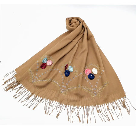 Exclusive Hijab Pure Cashmere - Light Brown - almanaar Islamic Store
