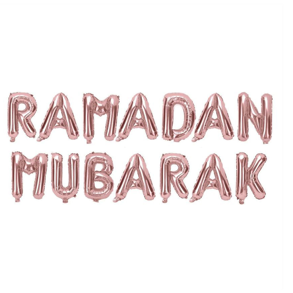 Ramadan Mubarak Foil Balloons - Rose Gold-almanaar Islamic Store