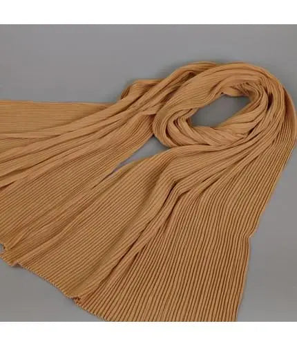 Ribbed chiffon Hijab - Beige-almanaar Islamic Store