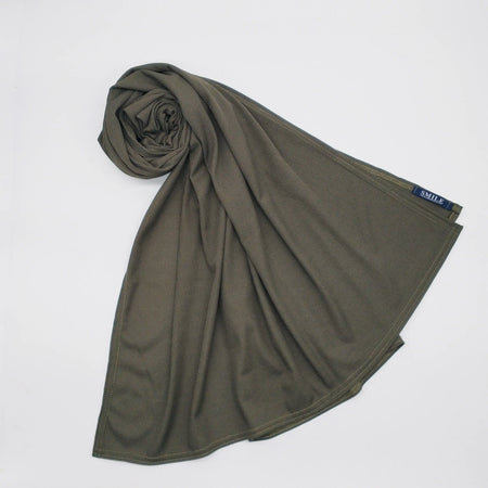 Ribbed Hijab - khaki-almanaar Islamic Store