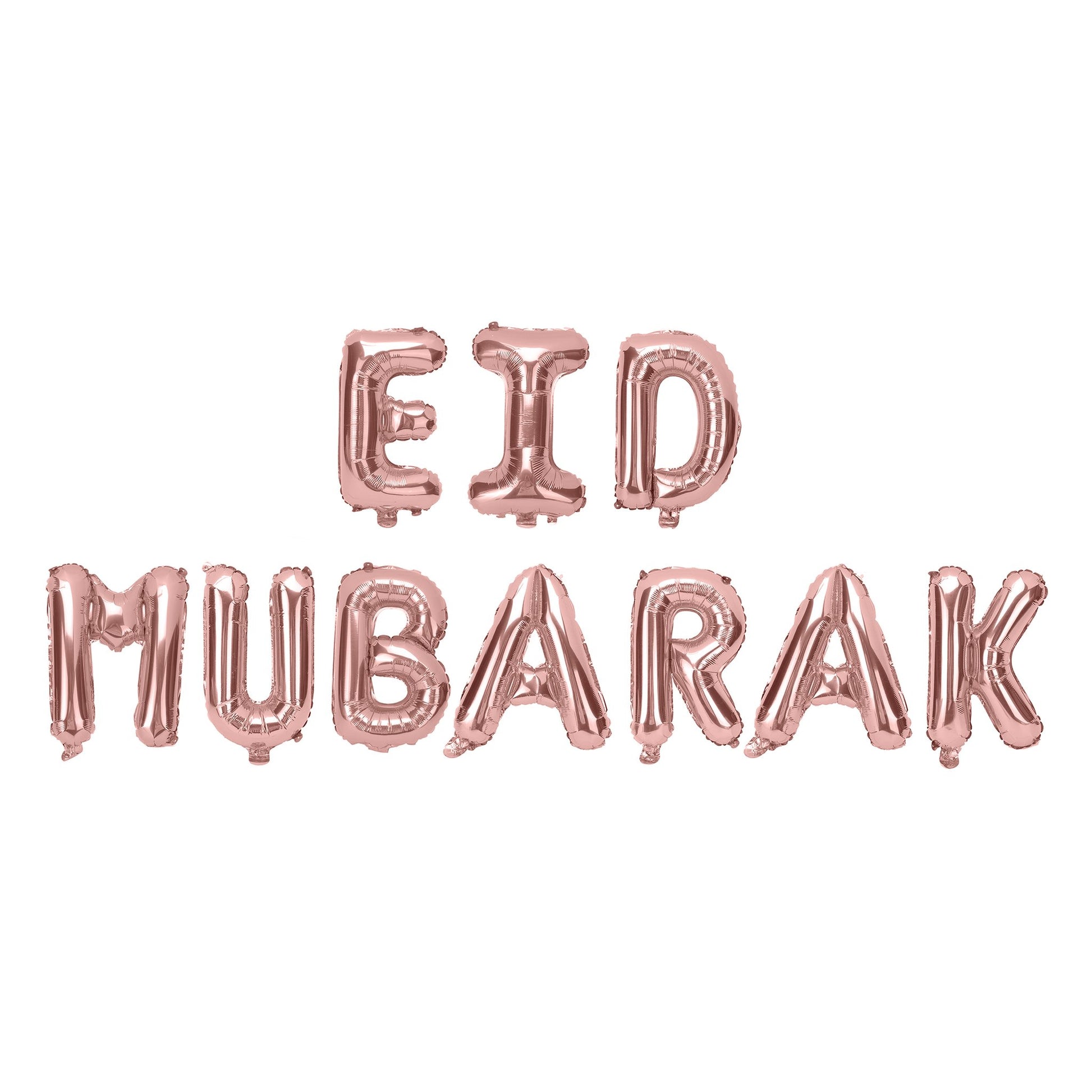 Rose Gold 'Eid Mubarak' Foil Letter Balloons-almanaar Islamic Store