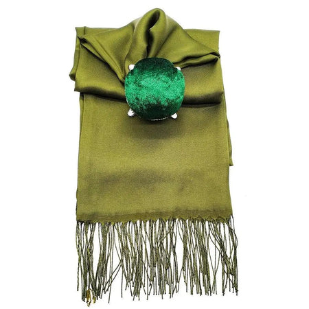 Satin Silk Hijab - Olive-almanaar Islamic Store