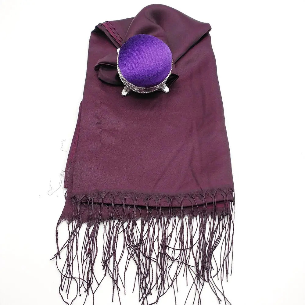 Satin Silk Hijab - Plum-almanaar Islamic Store