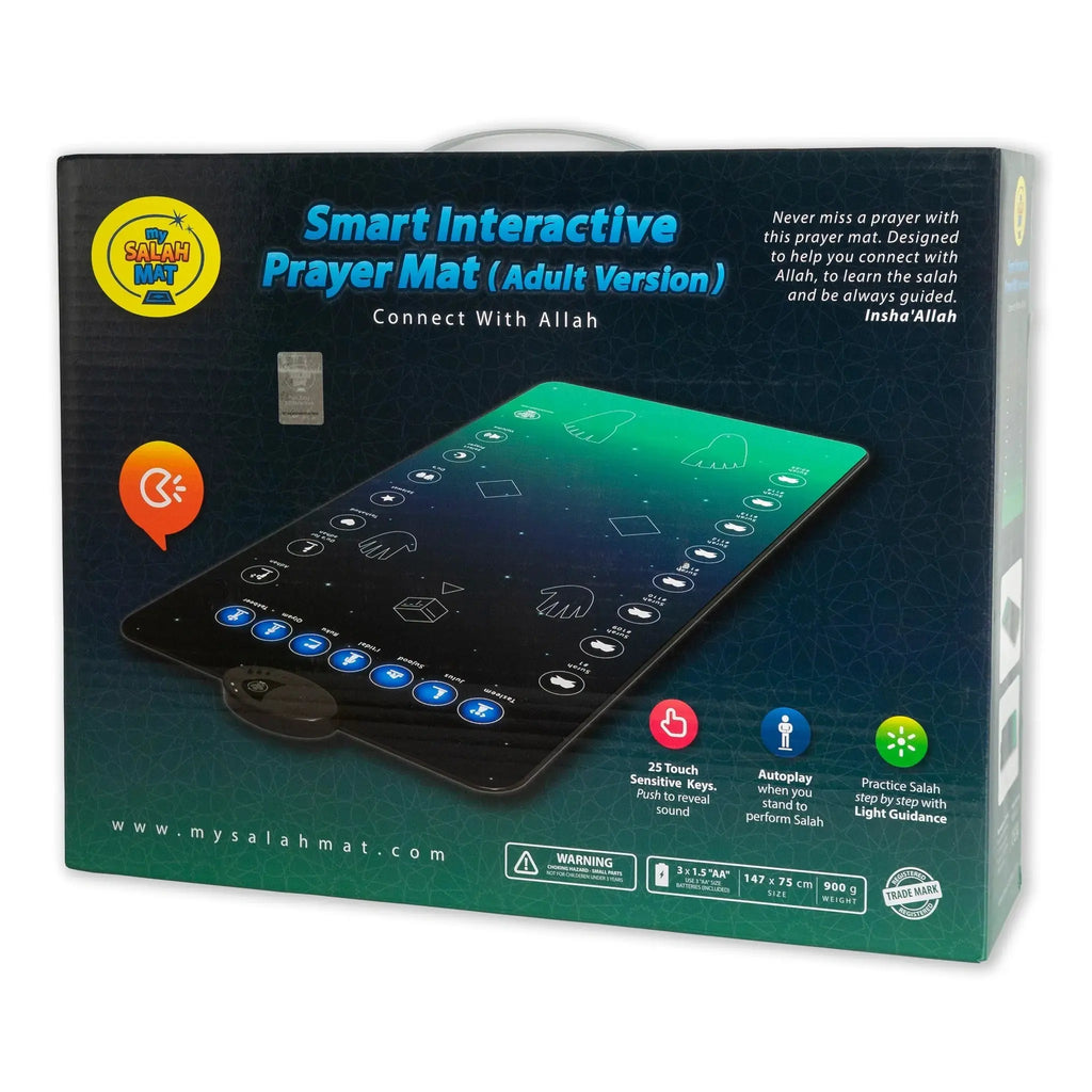 My Salah Mat Smart Interactive Adult Prayer Mat - Learn To Pray Connect With Allah Learn Salah-almanaar Islamic Store