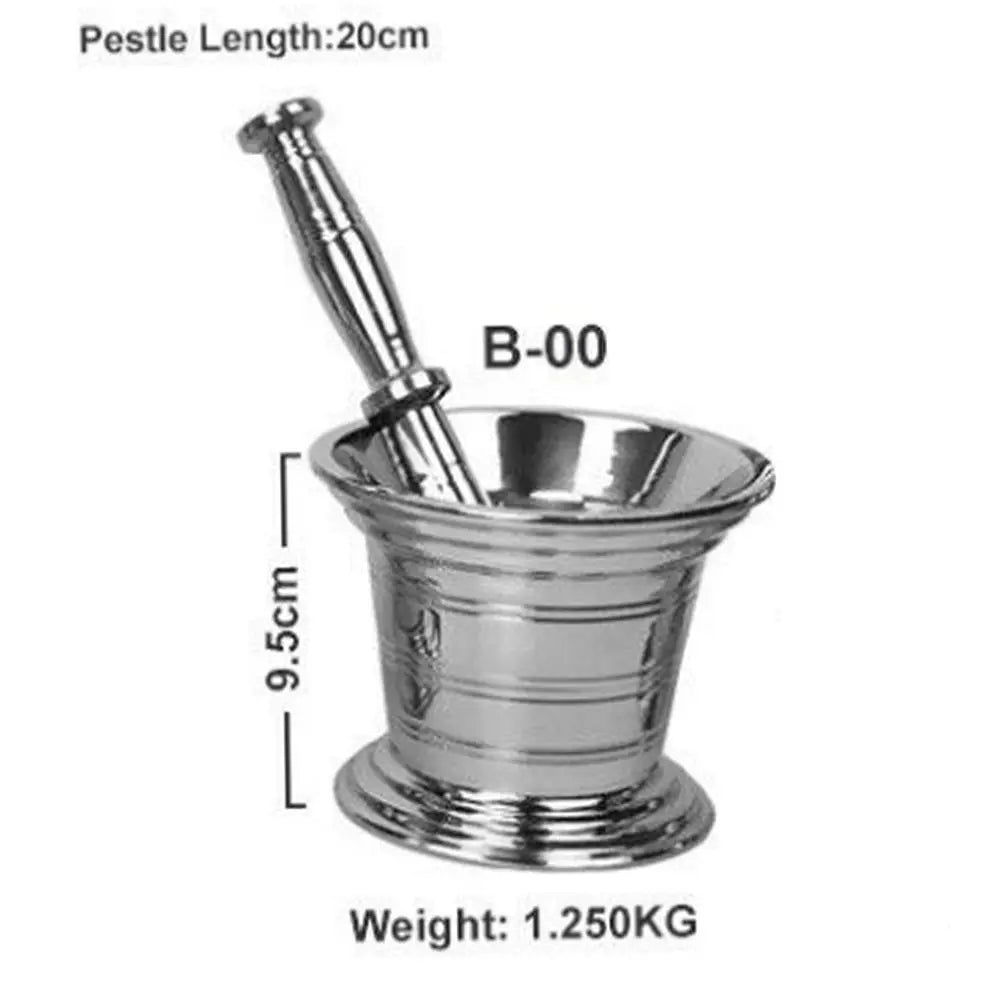 Stainless Steel Mortar and Pestle Set-almanaar Islamic Store