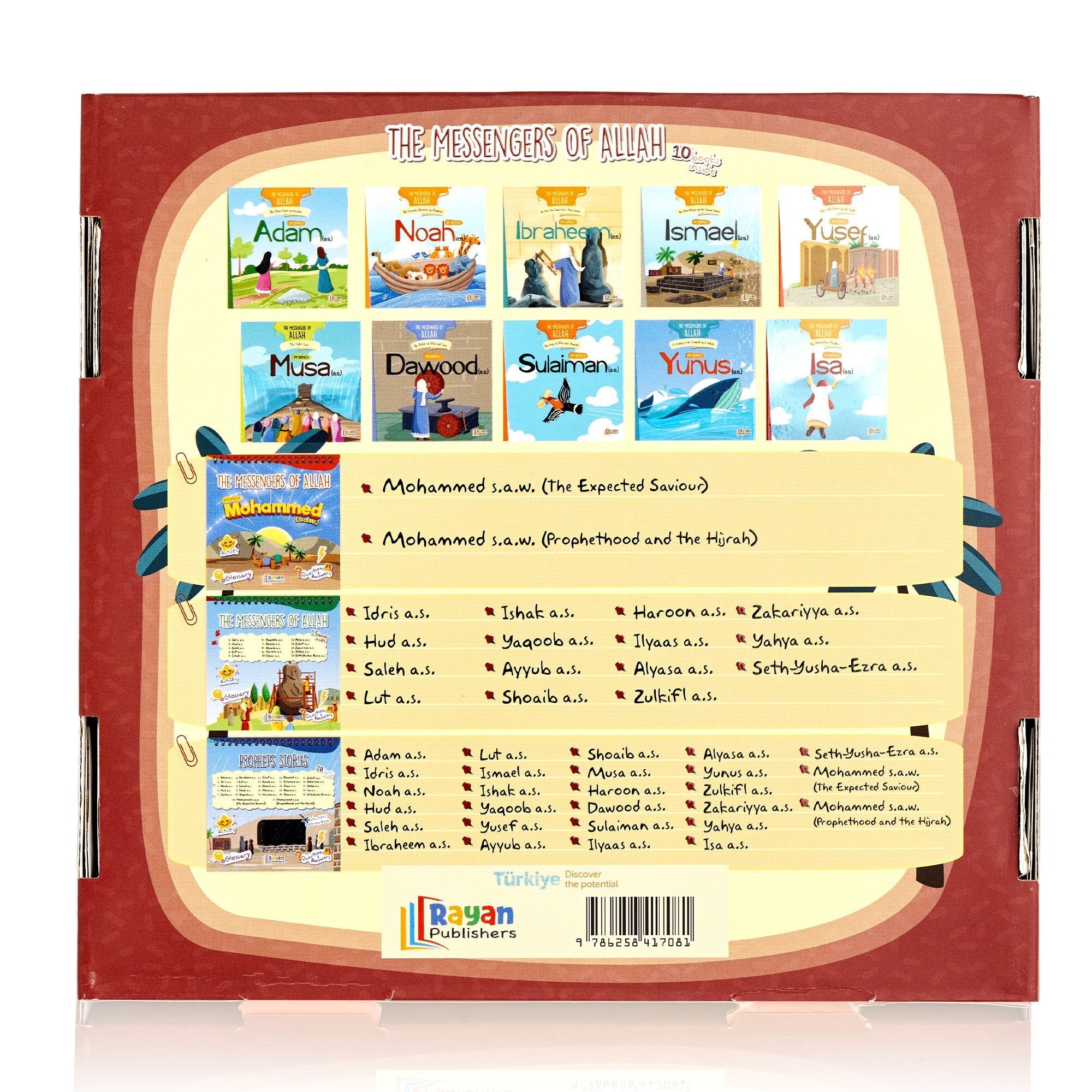 The Messengers of Allah - 10 Books Set for Children (Stories, Activities, Glossary, Q&A)-almanaar Islamic Store