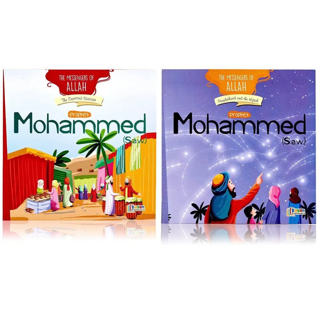 The Messengers of Allah - Prophet Mohammed (s.a.w.) 2 Books Set for Children (Stories, Activities, Glossary, Q&A)-almanaar Islamic Store