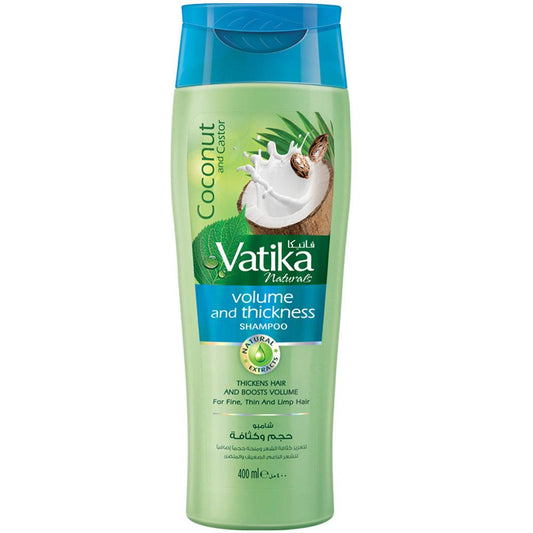 Vatika Coconut & Castor Volume And Thickness Shampoo 400ml-almanaar Islamic Store