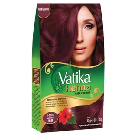 Vatika Henna Powder Burgundy 60g-almanaar Islamic Store