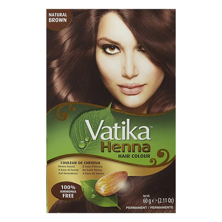 Vatika Henna Powder Natural Brown 60g-almanaar Islamic Store