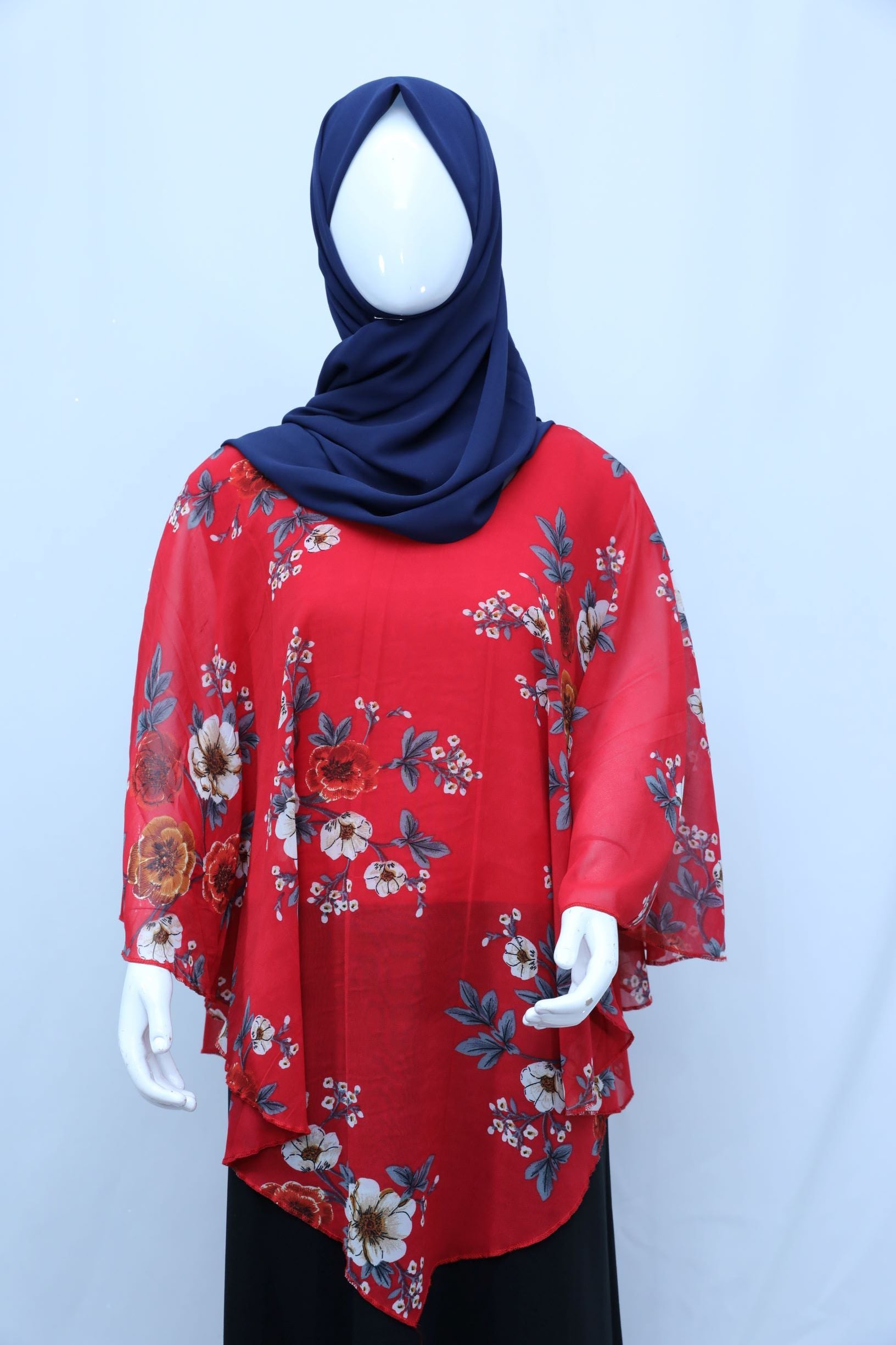 Women Fashion Floral Print Maxi Dress-almanaar Islamic Store