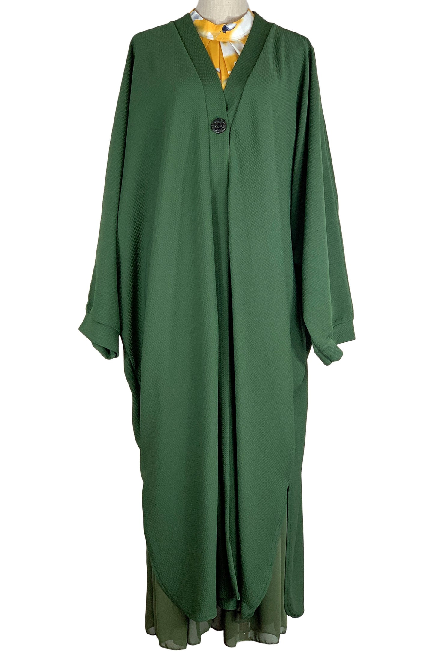 Women's loose free size casual coat- Green-almanaar Islamic Store