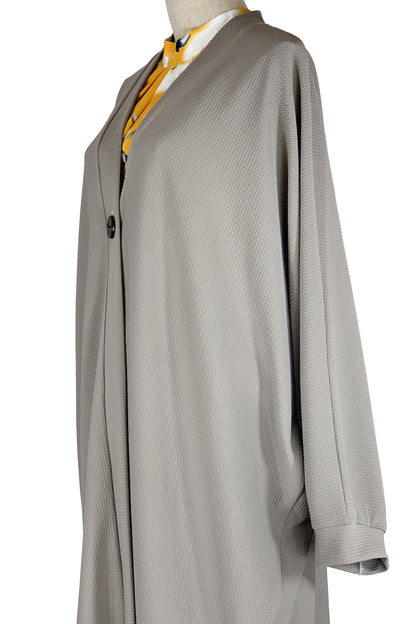 Women's loose free size casual coat- Grey-almanaar Islamic Store
